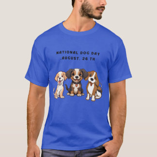 Camiseta Dia Nacional do Cachorro celebra sua festa de amig
