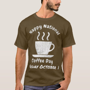 Camiseta Dia Nacional do Café 1º de outubro Cafés Amantes