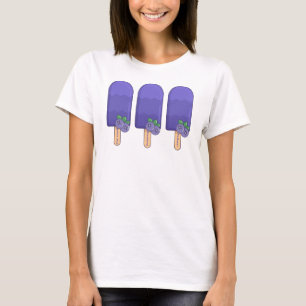 Camiseta Dia nacional do Popsicle do mirtilo