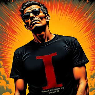 Camiseta Dia Nacional dos Imigrantes da Letra Escarlate