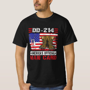 Camiseta Dia Oficial de Veterano do Cartão Homem da América