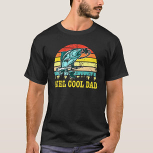 Camiseta Dia Padre Vintage Retro Reel Legal Pai Pescado
