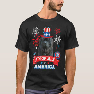 Camiseta Dia Patriótico 4 de julho, Cão da Terra Nova Indep