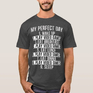 Camiseta Dia Perfeito do Gamer Console de Videogame Present