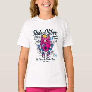 Camiseta Dia perfeito para ser feliz Monstro engraçado em