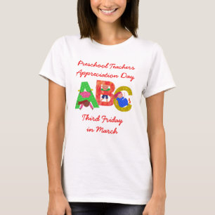 Camiseta Dia pré-escolar nacional da apreciação dos