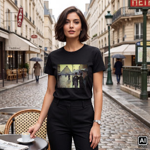 Camiseta Dia Rainy da Rua Paris por Gustave Caillebotte