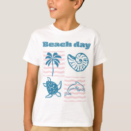 Camiseta Dia Retro da Praia Costeira
