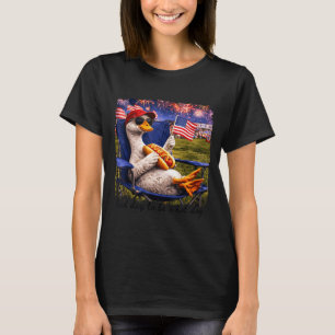 Camiseta Dia ruim engraçado para ser um ganso cachorro-quen