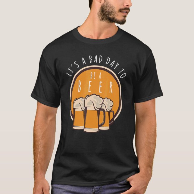 Camiseta Dia Ruim Para Ser Um Bebê Bebendo Bebida Bebida Ál (Frente)
