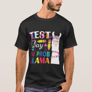Camiseta Dia Sem Probe Llama Engraçado Professor Testando 2