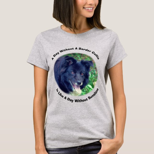 Camiseta Dia sem Sol do Border Collie (Frente)