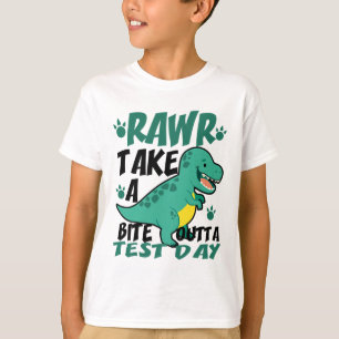 Camiseta Dia T-rex Estudante Engraçado Professor Dinossauro