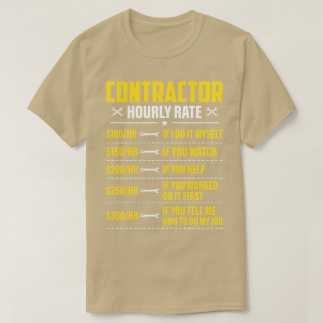 Camiseta Dia Útil de Trabalho Engraçado com Taxa Horária do (Frente do Design)