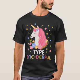 Camiseta Diabeta Tipo 1 Derivada do Unicórnio Diabético Tip