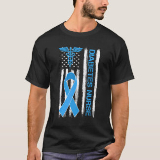 Camiseta Diabetes Awareness American Flag Diabetes Nurse