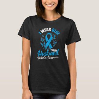 Camiseta Diabetes Awareness November I Wear Blue For My Hus