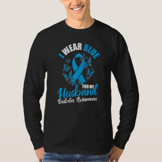 Camiseta Diabetes Awareness November I Wear Blue For My Hus
