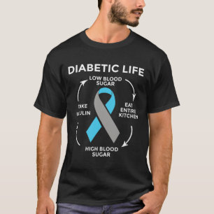 Camiseta Diabetes cita Awarenes para combater diabetes