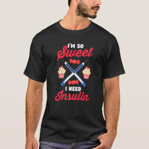 Camiseta Diabetes Consciência Diabética Sou tão doce que pr