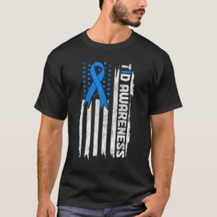 Camiseta Diabetes Consciência Mês Azul Fita Tipo 1 Patrio