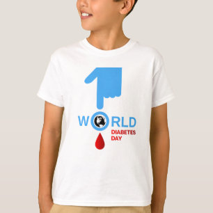 Camiseta Diabetes consciência mundo diabetes dia o 14 de