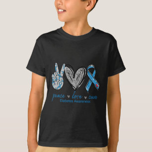 Camiseta Diabetes Consciência Paz Cura de Amor