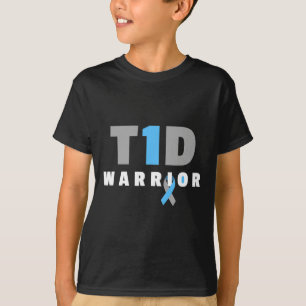 Camiseta Diabetes Curtos - Diversão Tipo 1 Sensibilização p