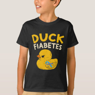 Camiseta Diabetes Divertidos Sensibilização Duck Fiabetes E