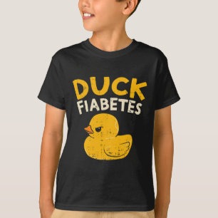 Camiseta Diabetes Divertidos Sensibilização Duck Fiabetes E