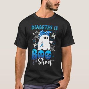 Camiseta Diabetes É Boo Sheets Ghost Diabetes Sensibilizaçã
