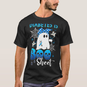 Camiseta Diabetes É Boo Sheets Ghost Diabetes Sensibilizaçã