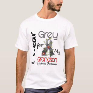 Camiseta Diabetes eu visto o cinza para meu neto 43