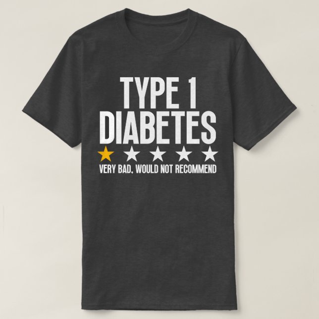Camiseta Diabetes Funny Tipo 1 (Frente do Design)