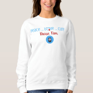 Camiseta Diabetes Peace Love Cure Design