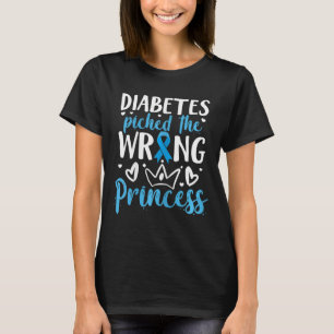 Camiseta Diabetes Pegou A Princesa Errada Diabetes Awaren