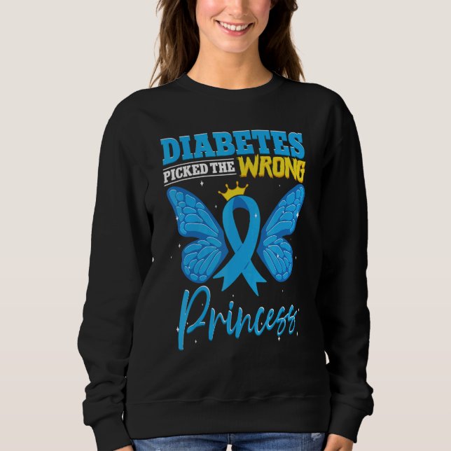 Camiseta Diabetes Picked The Wrong Princess  T1D Diabetes A (Frente)