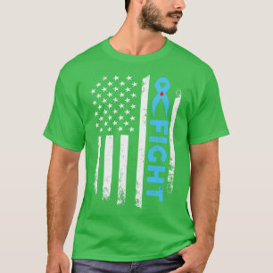 Camiseta Diabetes Ribbon Vintage Bandeira Americana