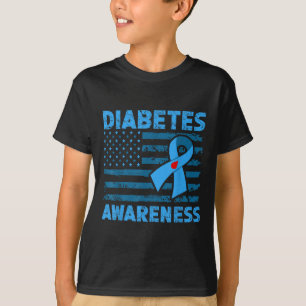 Camiseta Diabetes Sensibiliza Homens do Esquadrão de Apoio 