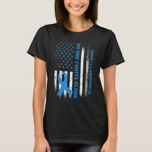 Camiseta Diabetes Sensibilização Ninguém Luta Sozinho A Fla