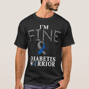 Camiseta Diabetes T1D e T2D Guerreiro Estou bem
