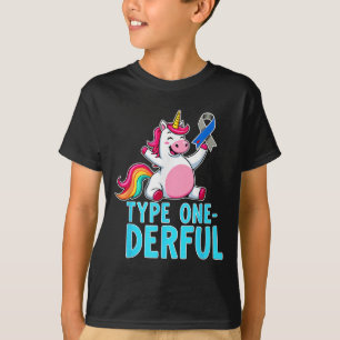 Camiseta Diabetes Tipo 1 Bonito Sensibilização T1d Tipo Um 