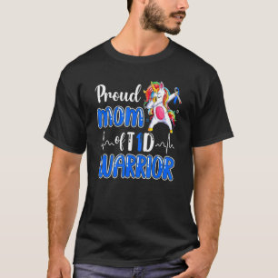 Camiseta Diabetes Tipo 1 Orgulhosa Mãe De Um Guerreiro T1d