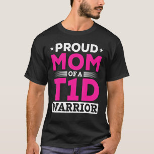 Camiseta Diabetes Tipo 1 Orgulhosa Mãe T1D Guerreiro Diabét