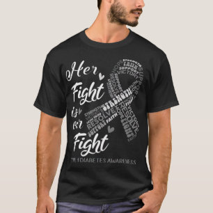 Camiseta Diabetes Tipo 1 Sensibilização Sua Luta é nossa Lu