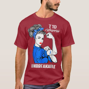 Camiseta Diabetes Tipo 1 T1D Sensibilização Tipo 1 Diabetes