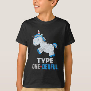 Camiseta Diabetes Tipo Um Derful T1 Consciencialização Unic