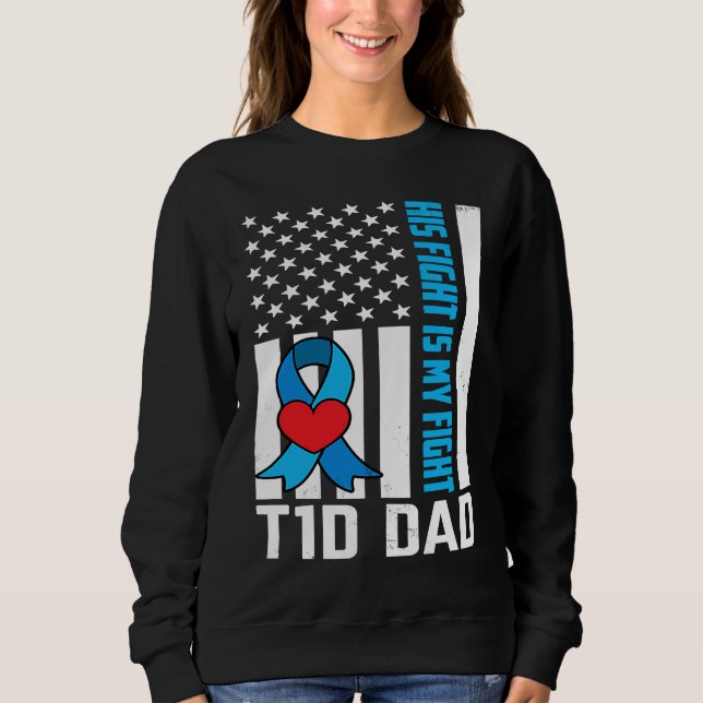 Camiseta Diabetes Warrior T1D Dad American Flag Diabetes Aw (Frente)
