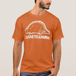 Camiseta Diabetesauro Diabetes Engraçados Dinossauro
