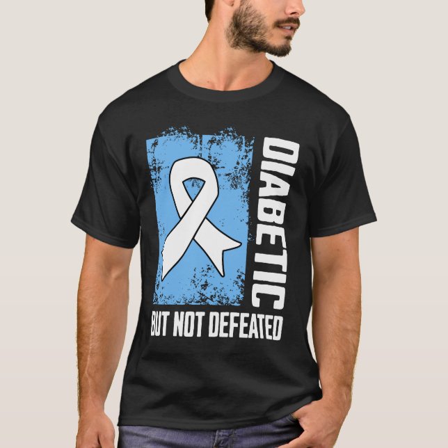 Camiseta Diabético Mas Não Derrotado (Frente)